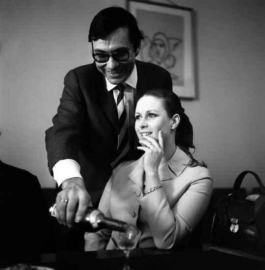 Actress Beata Tyszkiewicz and director Andrei Konchalovsky