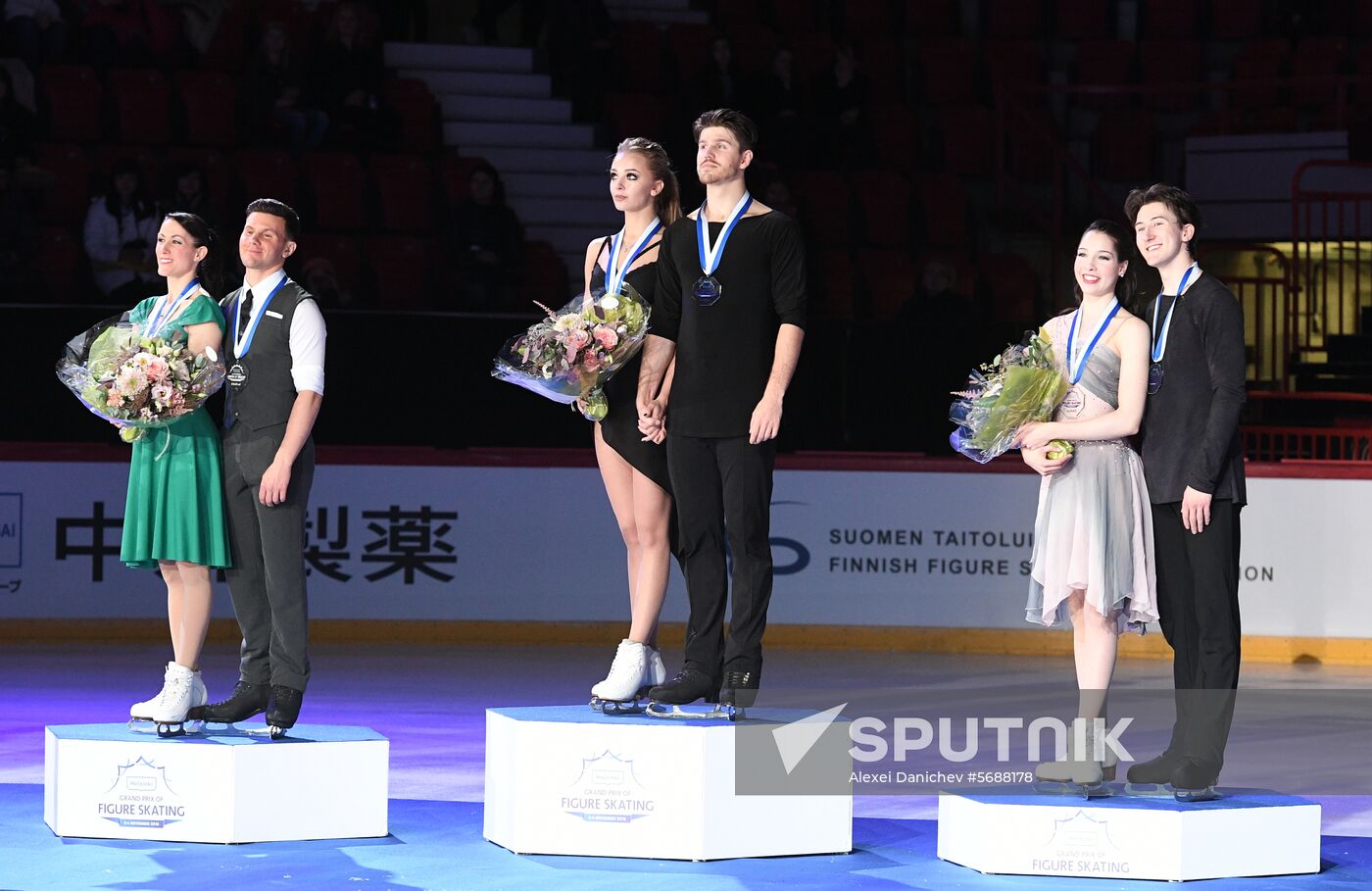 Finland Figure Skating Victory Ceremonies