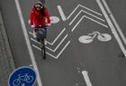 A woman rides a bicycle as she enjoys sunny autumn weather in Moscow, Russia, November 5, 2018. Location: Russia, Moscow. Author: Maksim Blinov/Sputnik. Russia Daily Life