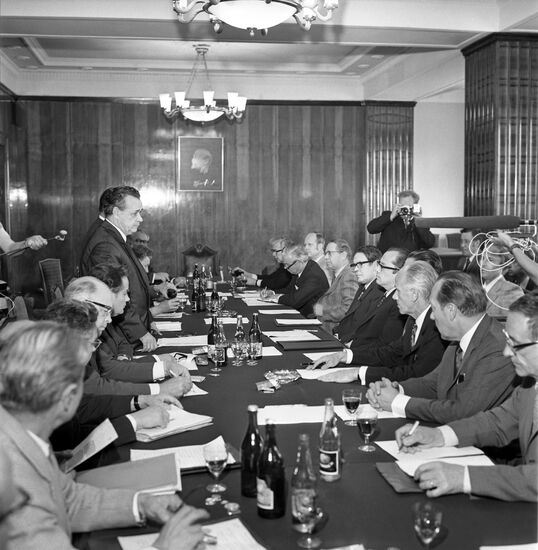 Minister of Foreign Trade of USSR Nikolai Patolichev