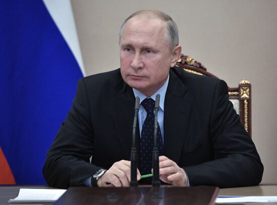President Vladimir Putin chairs meeting with Security Council permanent members