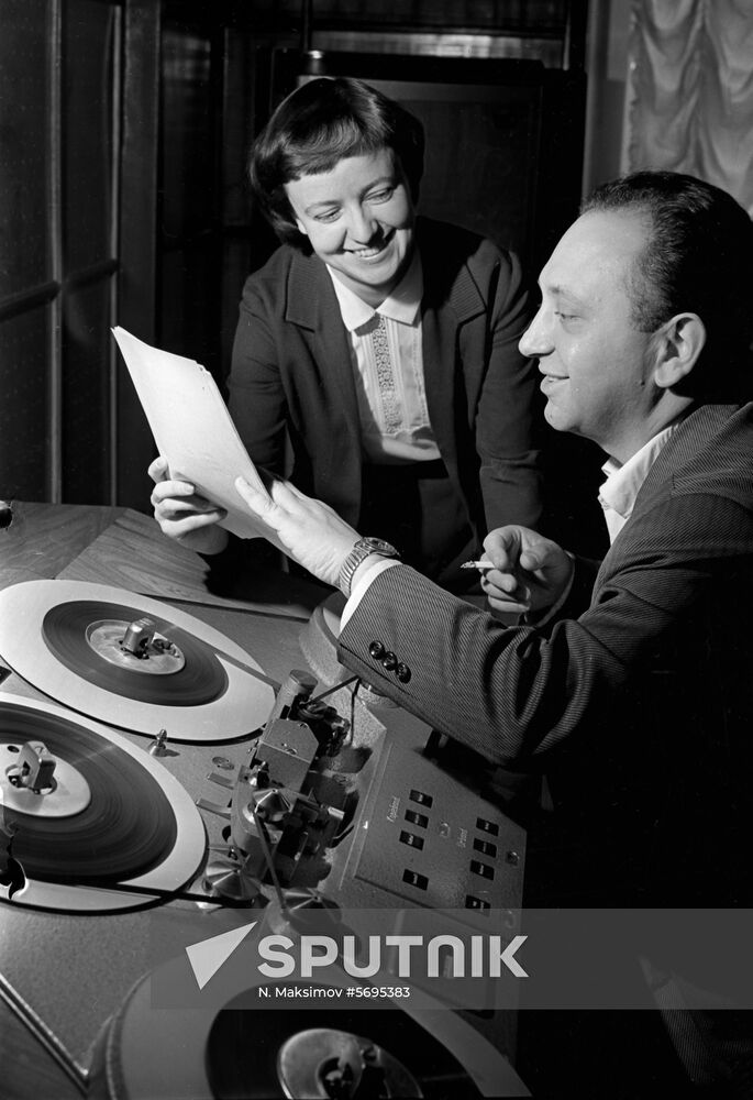 Radio broadcast authors Stolbov and Rostovtseva