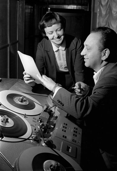 Radio broadcast authors Stolbov and Rostovtseva