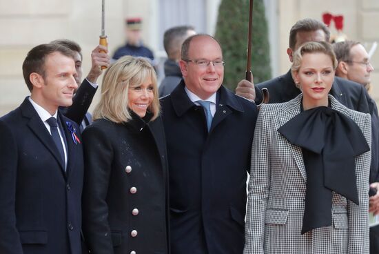 Heads of delegations arrive for ceremonies to mark centenary of Armistice Day
