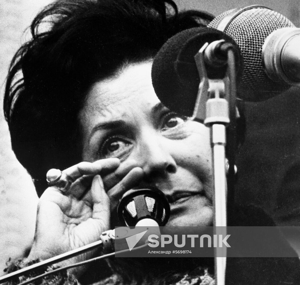 Chilean social and political activist Mercedes Hortensia Bussi Soto de Allende