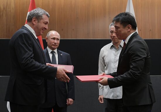 President Vladimir Putin's visit to Singapore. Day two