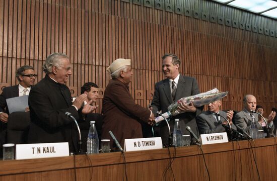 Soviet Prime Minister Ryzhkov's visit to India