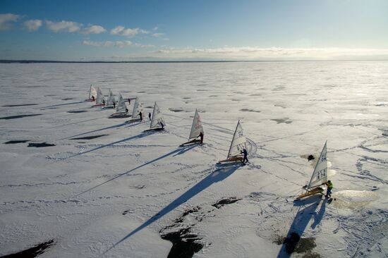 Russia Ice Yachting
