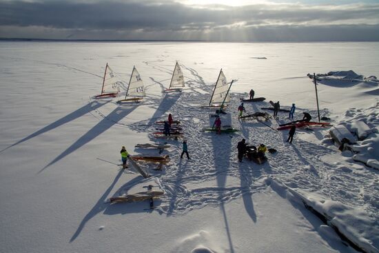 Russia Ice Yachting