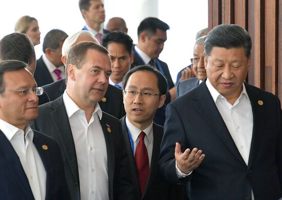 Russian Prime Minister Medvedev attends APEC summit in Papua New Guinea. Day Two