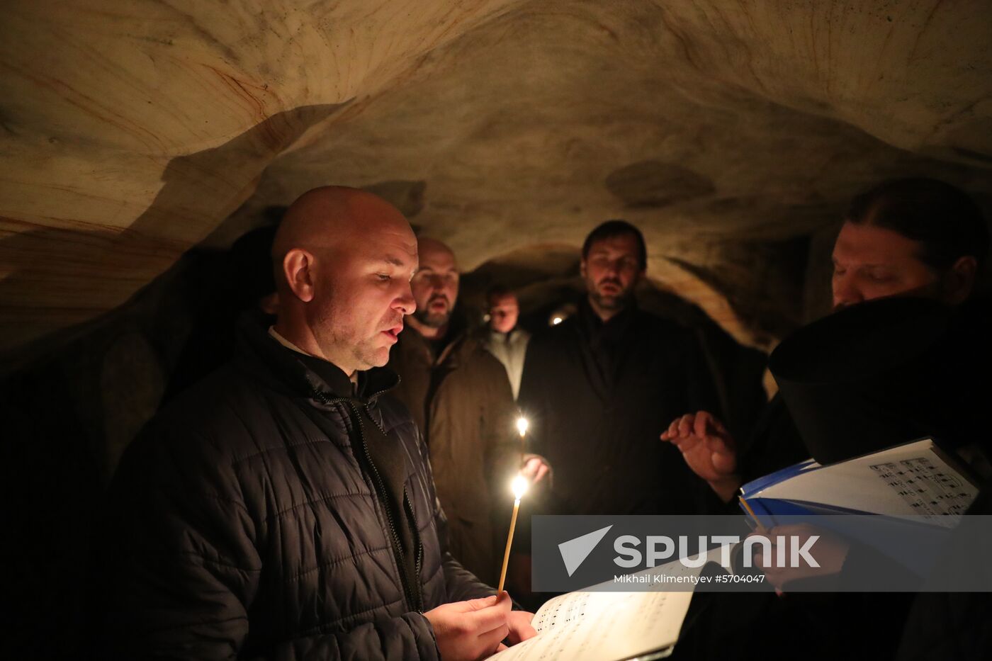 Russian President Vladimir Putin visits Pskov-Caves Monastery