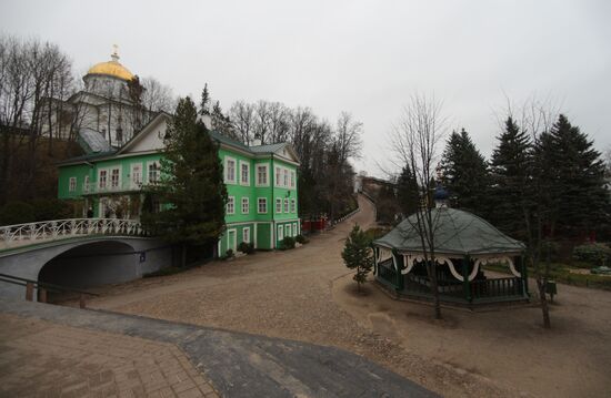Russian President Vladimir Putin visits Pskov-Caves Monastery