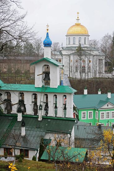 Russian President Vladimir Putin visits Pskov-Caves Monastery