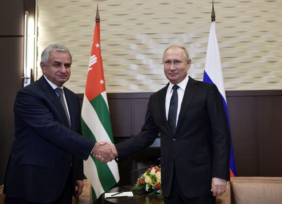 President Putin meets with President of Abkhazia Raul Khajimba