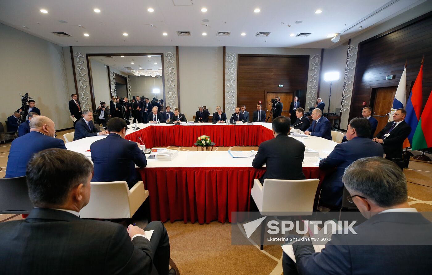 Prime Minister Dmitry Medvedev at Eurasian Intergovernmental Council in Minsk