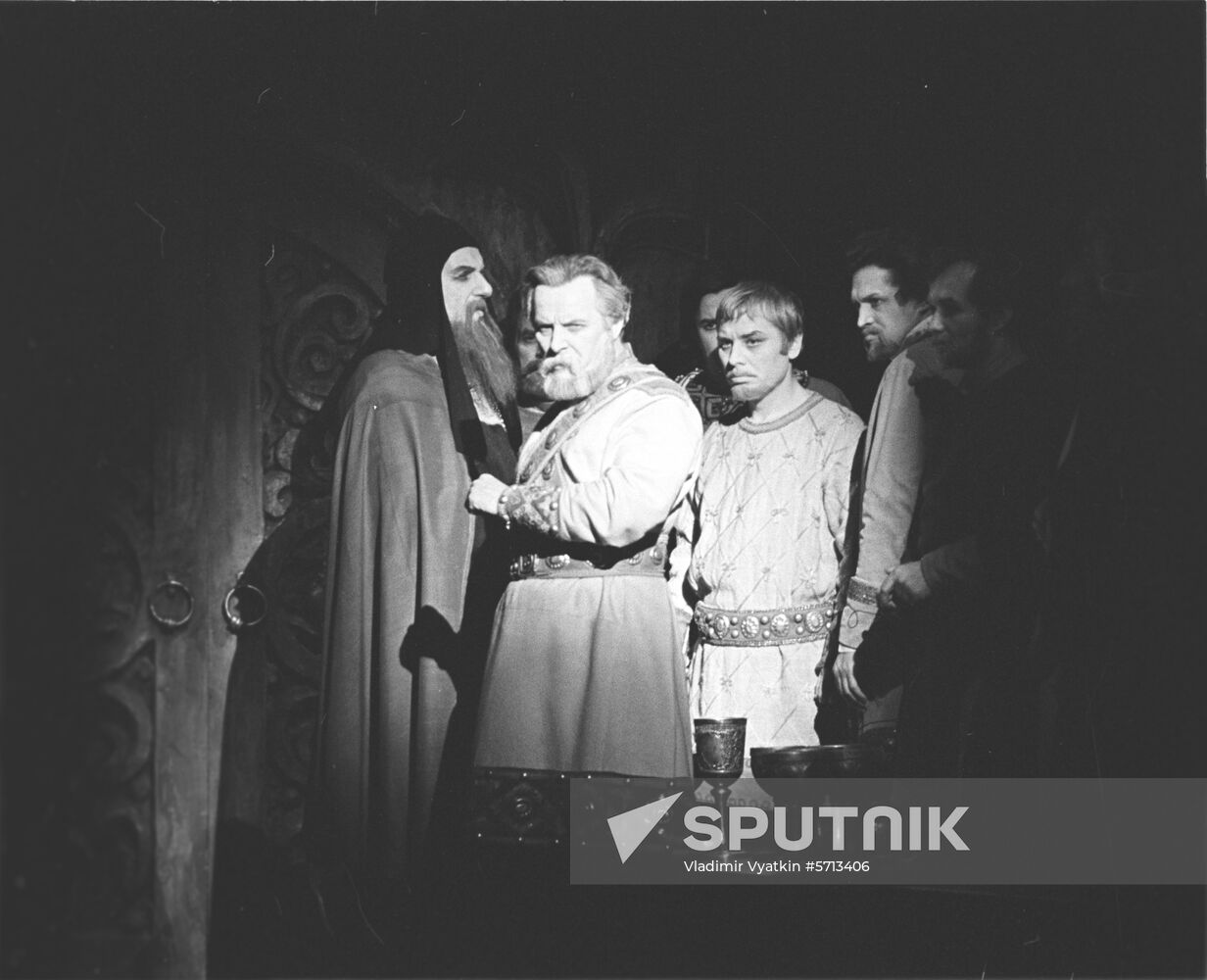 Scene from stage play 'Tsar Fyodor Ioannovich'