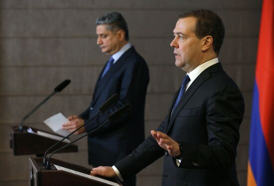 Prime Minister Dmitry Medvedev at Eurasian Intergovernmental Council in Minsk