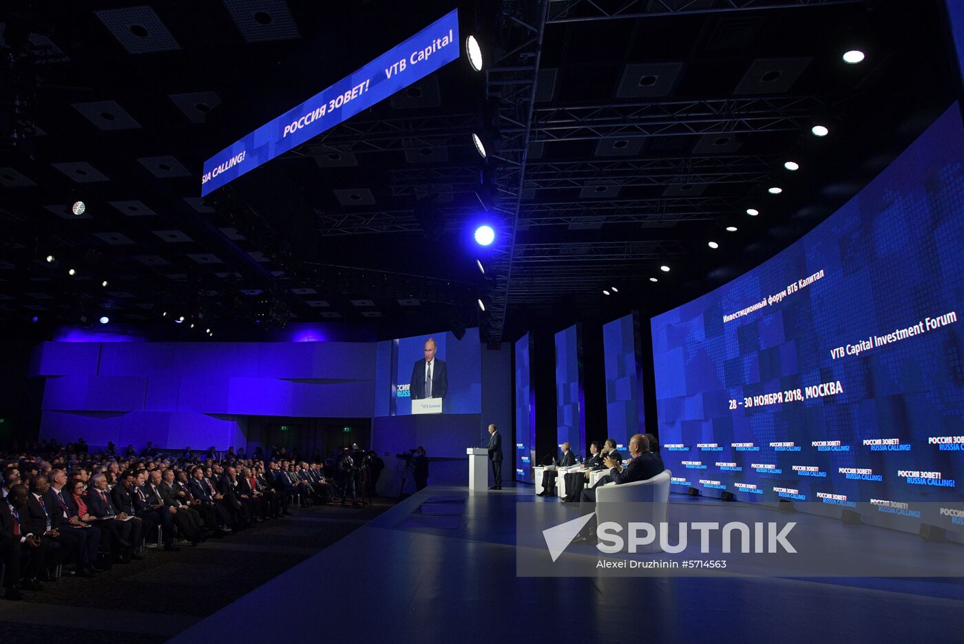 President Vladimir Putin attends VTB Capital Russia Calling Investment Forum