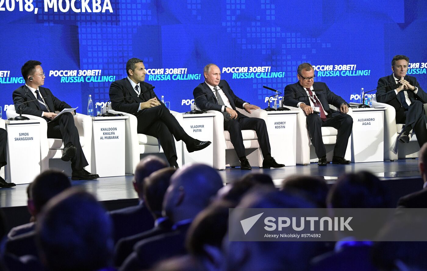President Vladimir Putin attends VTB Capital Russia Calling Investment Forum