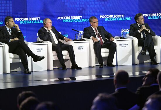 President Vladimir Putin attends VTB Capital Russia Calling Investment Forum
