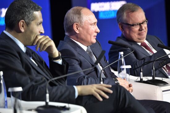 President Vladimir Putin attends VTB Capital Russia Calling Investment Forum