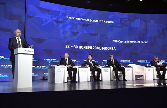 President Vladimir Putin attends VTB Capital Russia Calling Investment Forum