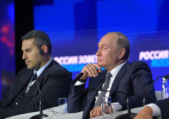 President Vladimir Putin attends VTB Capital Russia Calling Investment Forum