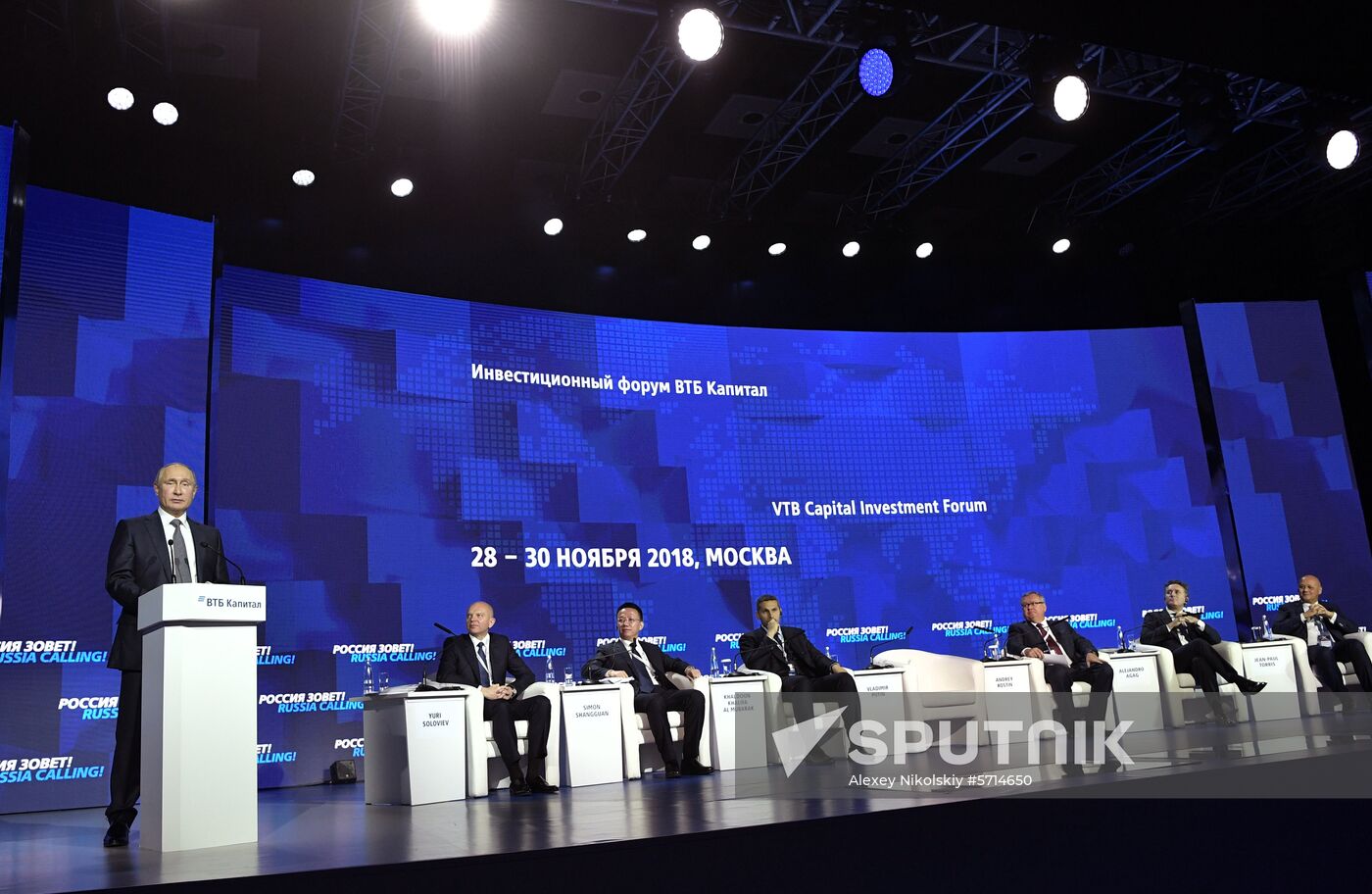 President Vladimir Putin attends VTB Capital Russia Calling Investment Forum
