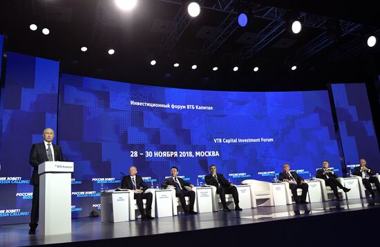 President Vladimir Putin attends VTB Capital Russia Calling Investment Forum