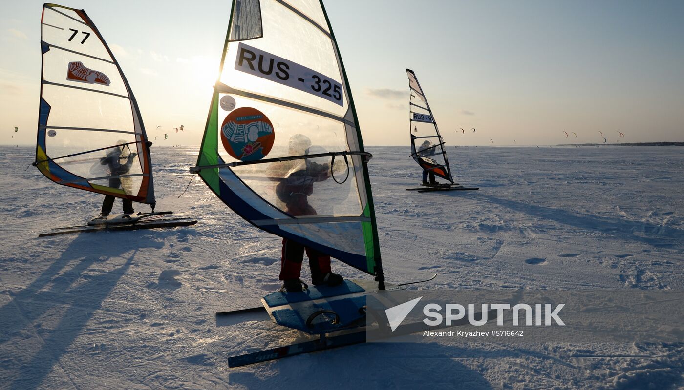 Russia Winter Windsurfing