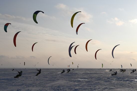 Russia Winter Windsurfing
