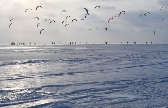 Russia Winter Windsurfing
