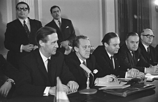 Meeting of fishing industry ministers from Scandinavia and Soviet Union