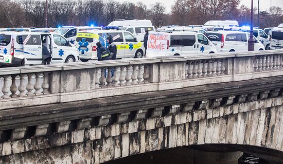 France Ambulance Workers Strike