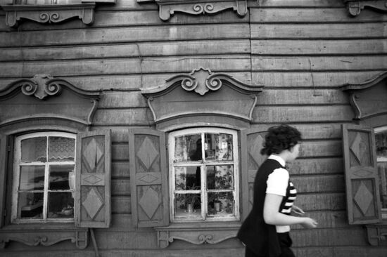 Wooden houses in Irkutsk