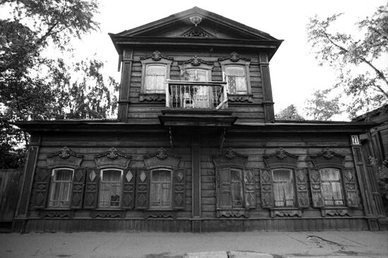 Wooden houses in Irkutsk