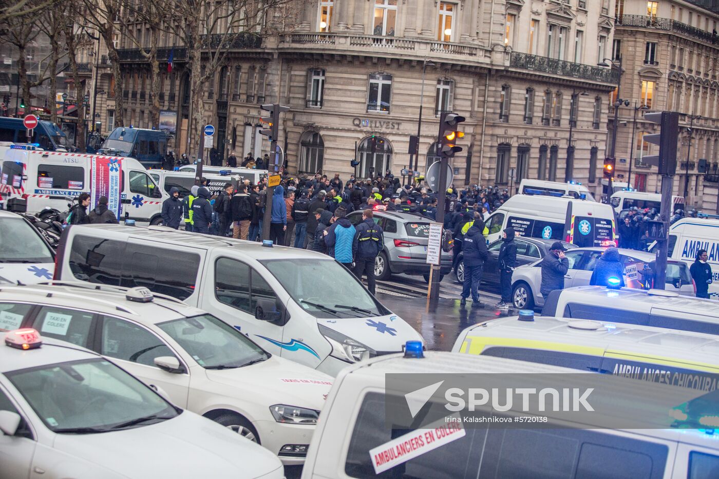 France Ambulance Workers Strike