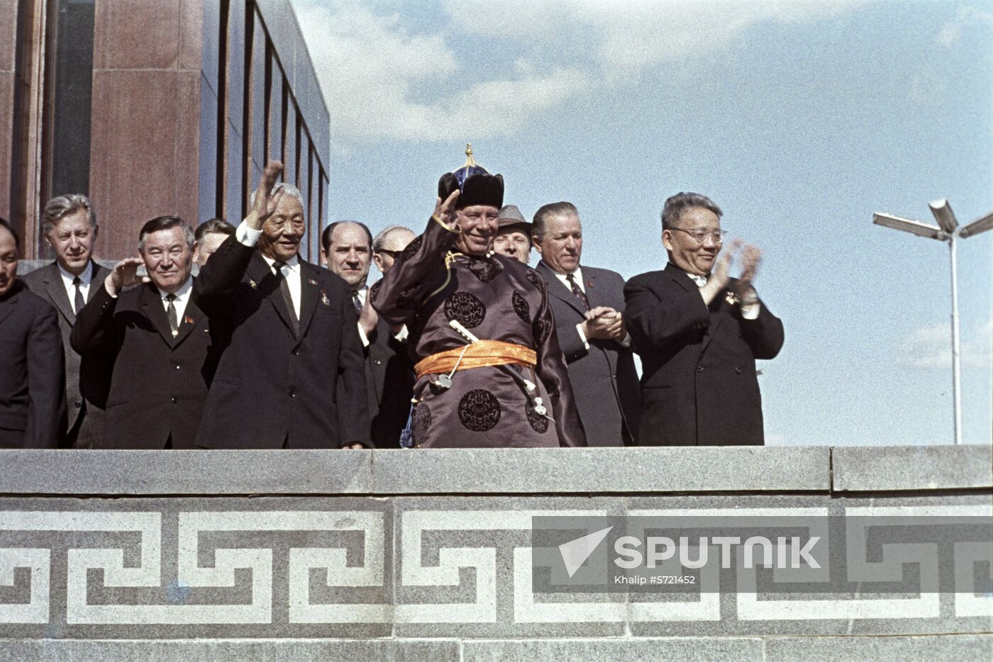 Chairman of the Presidium of the USSR's Supreme Soviet Nikolai Podgorny in Mongolia