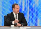 Prime Minister Dmitry Medvedev gives interview to five Russian television channels on the year's results