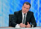 Prime Minister Dmitry Medvedev gives interview to five Russian television channels on the year's results