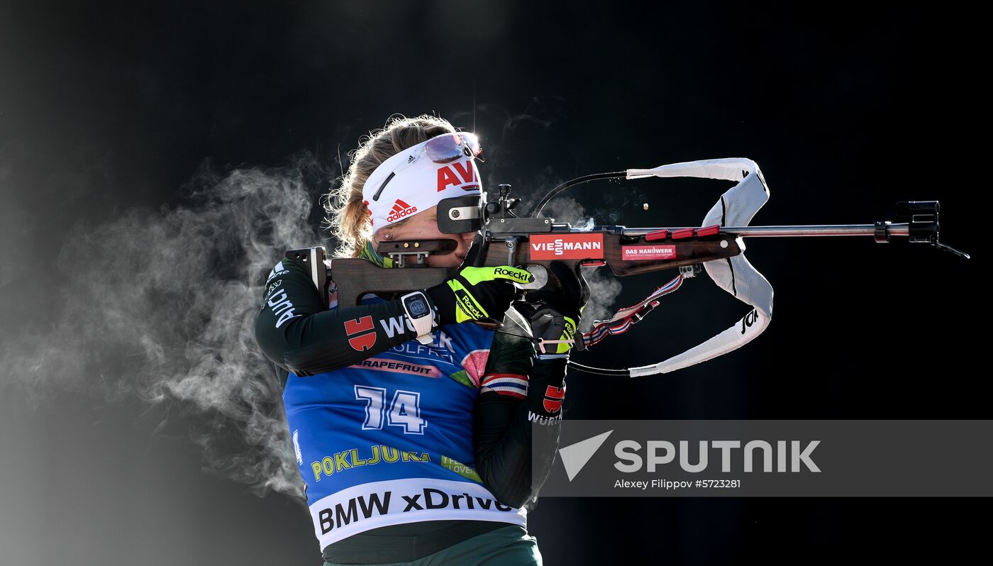 Slovenia Biathlon World Cup Individual Race Women