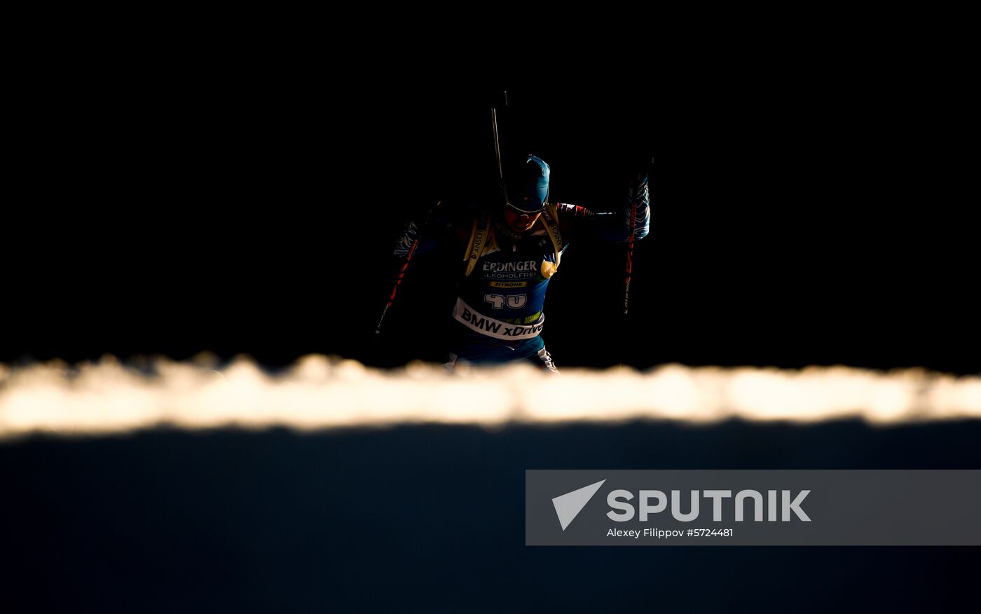 Slovenia Biathlon World Cup Sprint Race Men