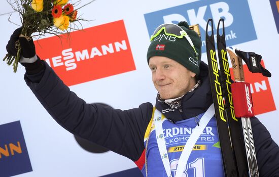 Slovenia Biathlon World Cup Sprint Race Men