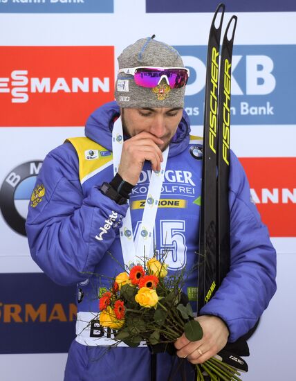 Slovenia Biathlon World Cup Sprint Race Men