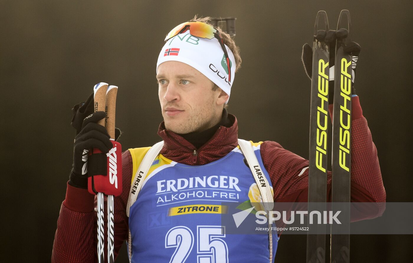 Slovenia Biathlon World Cup Sprint Race Men