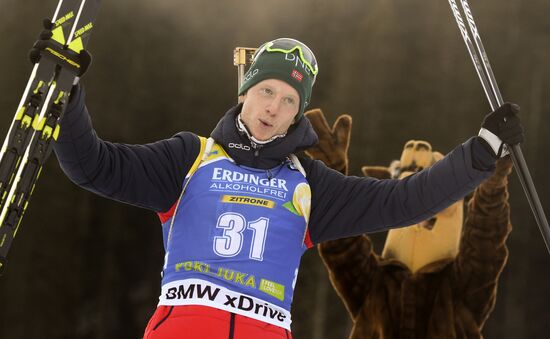 Slovenia Biathlon World Cup Sprint Race Men