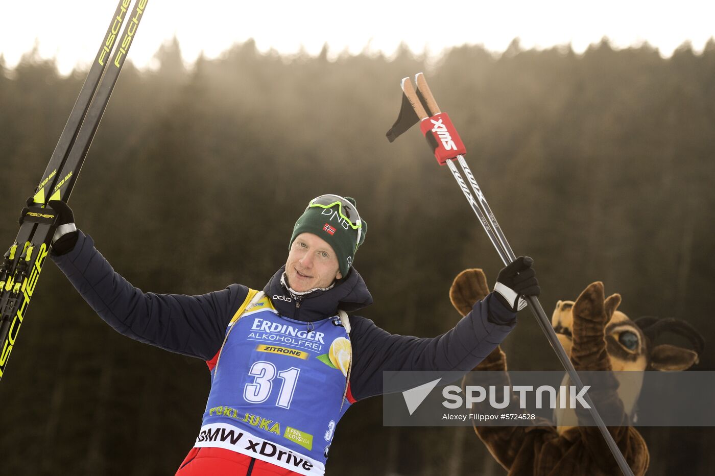 Slovenia Biathlon World Cup Sprint Race Men