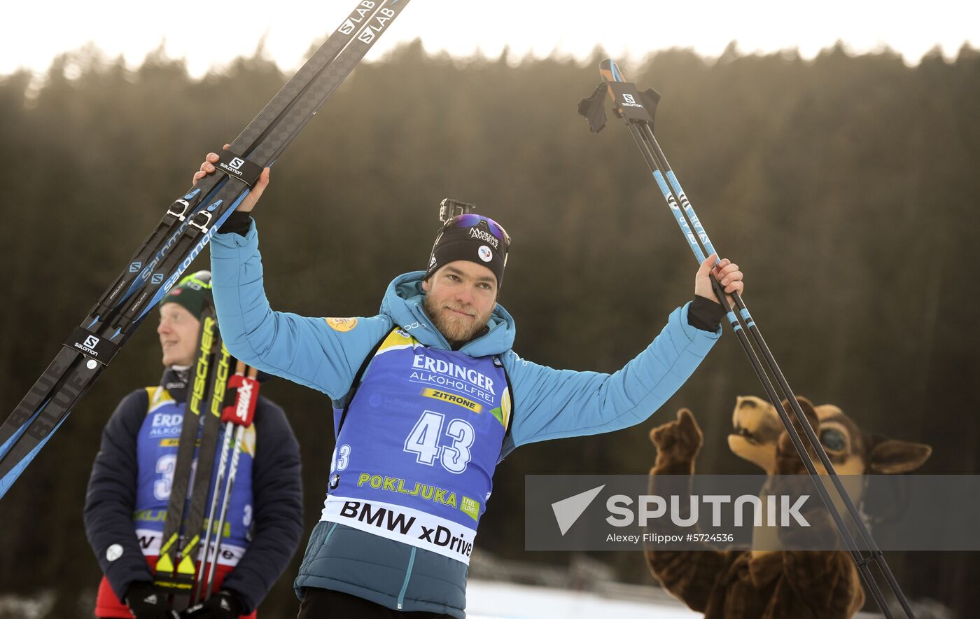 Slovenia Biathlon World Cup Sprint Race Men