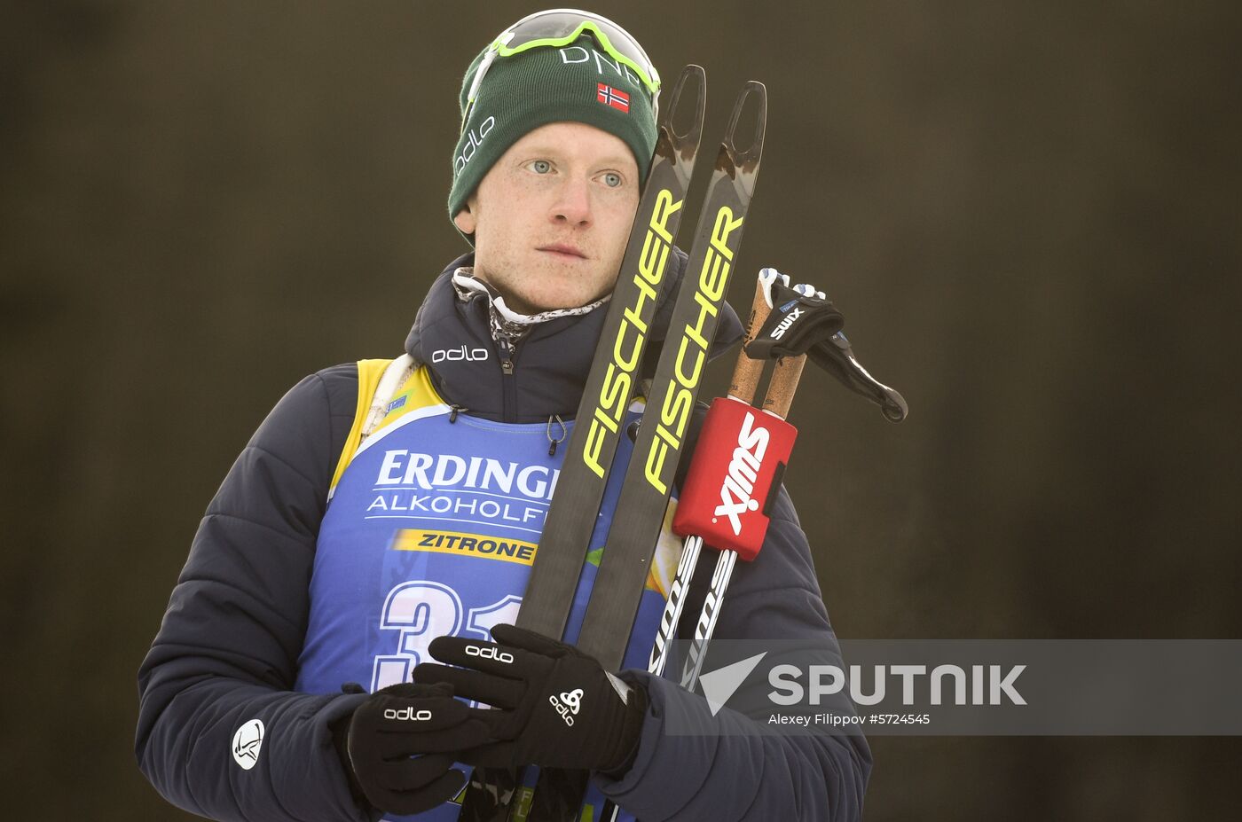 Slovenia Biathlon World Cup Sprint Race Men