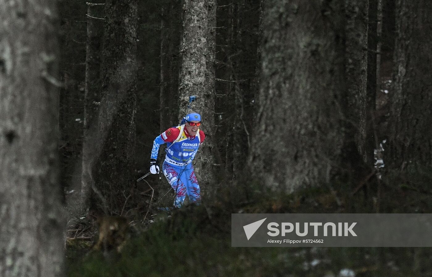 Slovenia Biathlon World Cup Sprint Race Men